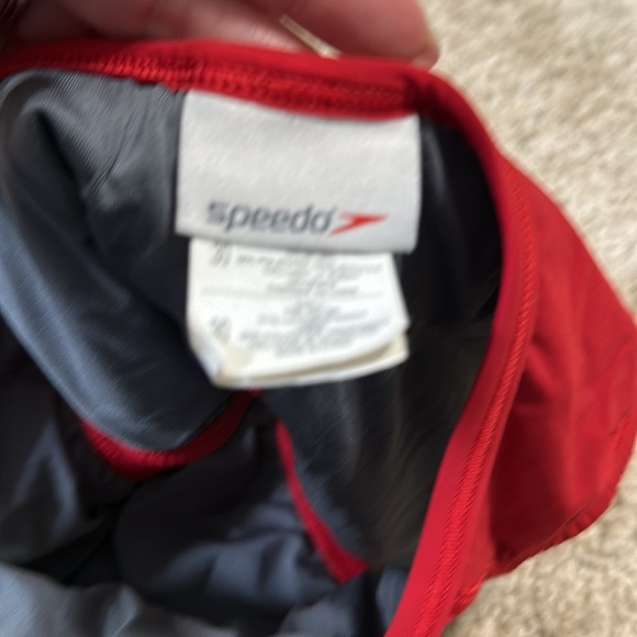 Speedo Red Racing Swimsuit size 30/8 - Picture 6 of 7